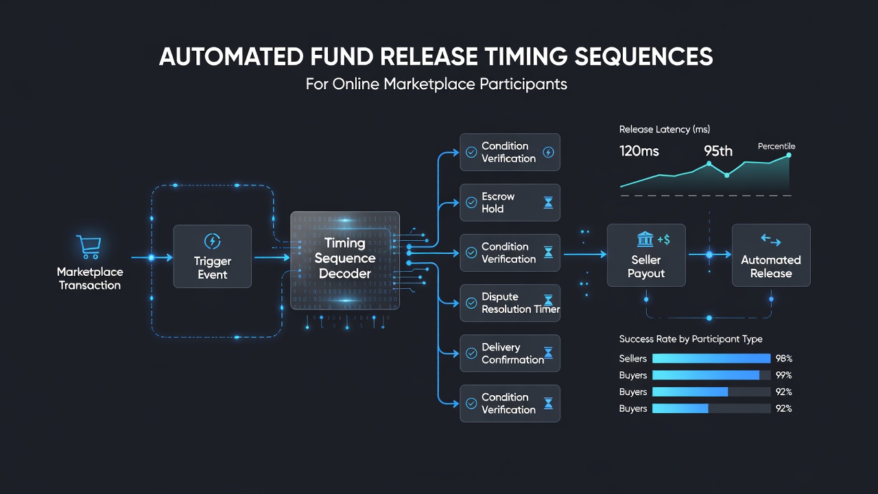 Sequence flowchart illustrating batch settlement alignment with vendor payout schedules in distributed marketplace networks