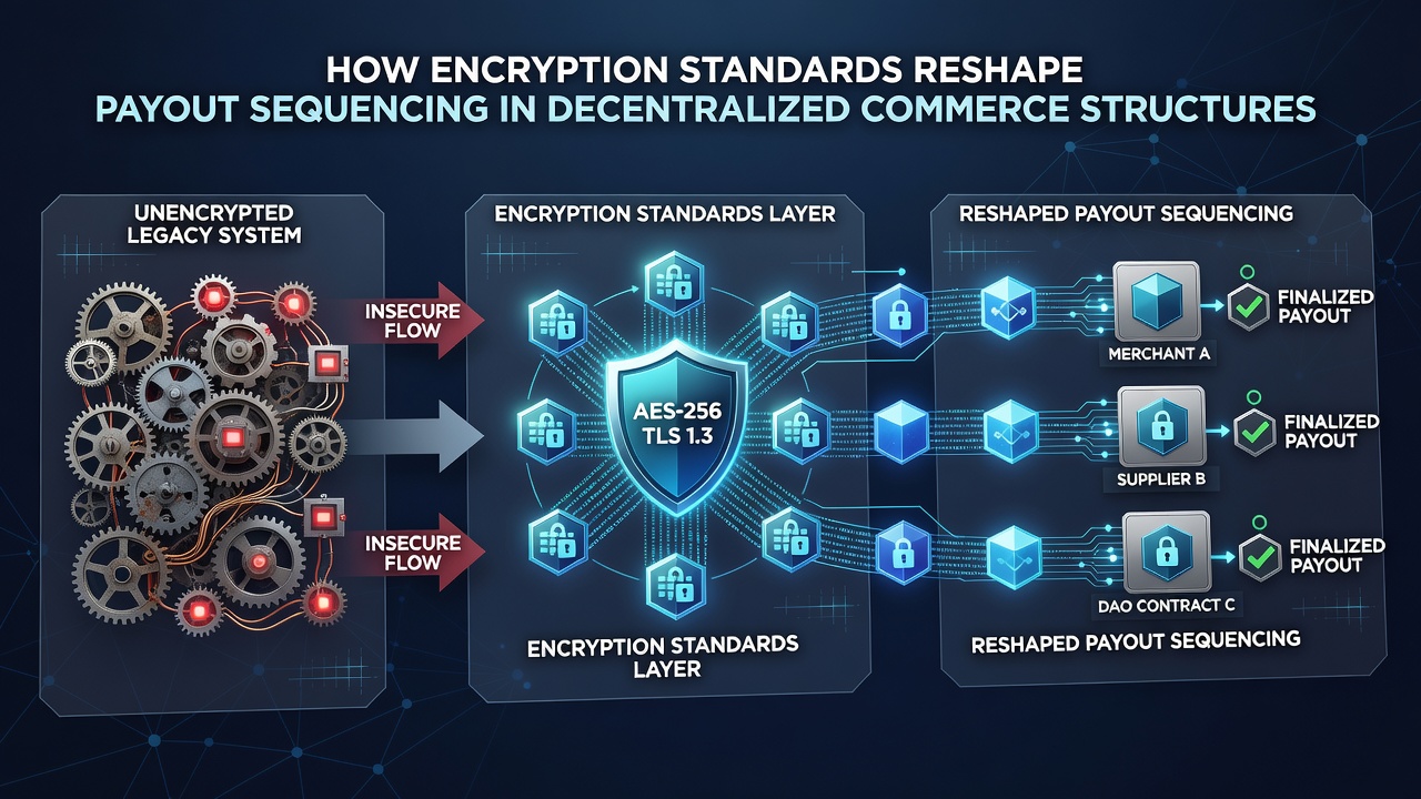 Diagram illustrating how layered encryption affects the order of vendor settlements